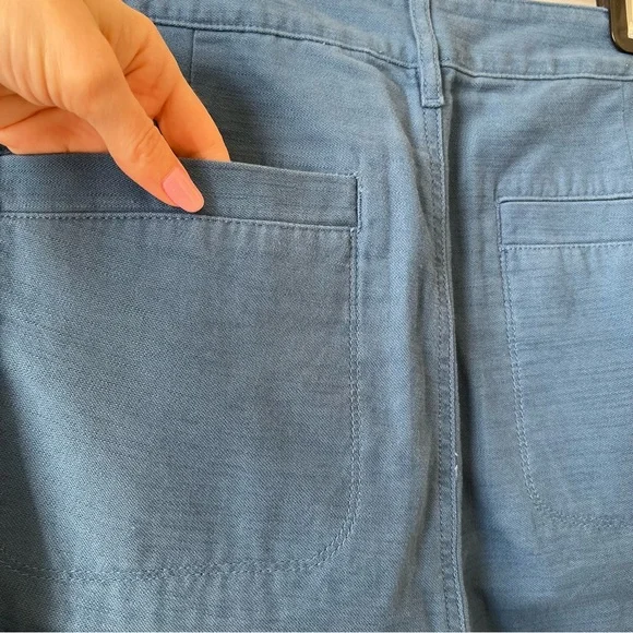 J. Crew BJ493 Cotton Camp Pants Blue NWT - Picture 4 of 10